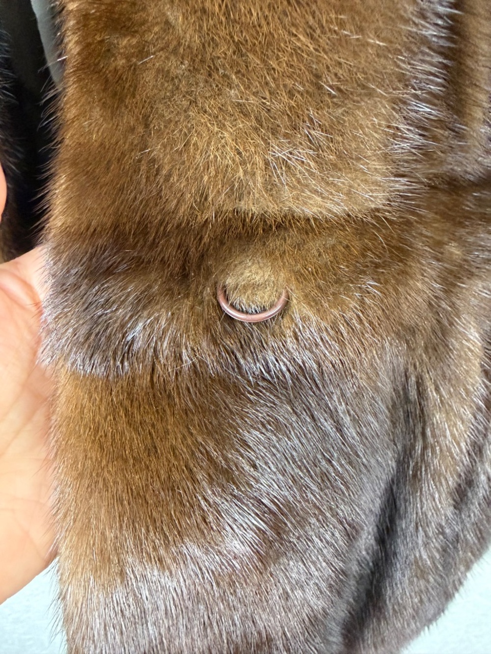 Vintage Saga Mink Female Ranch Mink Genuine Brown Fur Jacket Coat - Picture 8 of 12